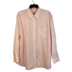 Foxcroft Women’s Size 16W Pink Button Down Long Sleeve Wrinkle Free Dress Shirt